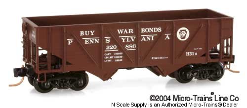 Pennsylvania Railroad - Hopper, Twin-Bay - Micro-Trains 57100